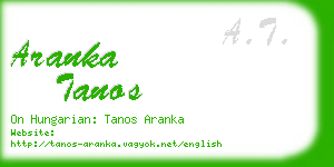 aranka tanos business card